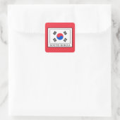 Zuid-Korea Vierkante Sticker (Tas)
