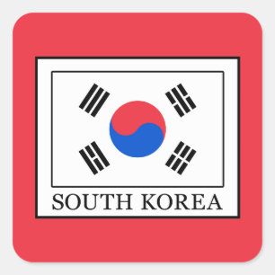 Zuid-Korea Vierkante Sticker