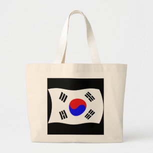 Zuid-Korea Vlag Boodschappentas Grote Tote Bag