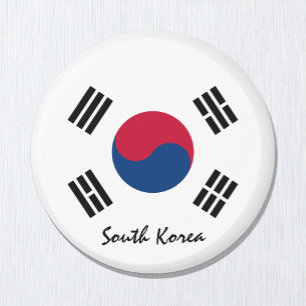 Zuid-Korea vlag en Azië - sport- en sportfans Magneet