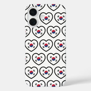 Zuid-Korea Vlag Hart iPhone 16 Hoesje