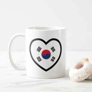 Zuid-Korea Vlag Hart Koffiemok