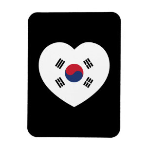 Zuid-Korea Vlag Hart Magneet