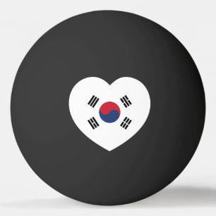 Zuid-Korea Vlag Hart Pingpongballen