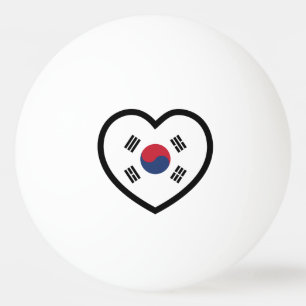 Zuid-Korea Vlag Hart Pingpongballen