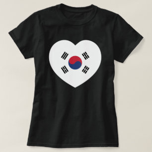 Zuid-Korea Vlag Hart T-shirt
