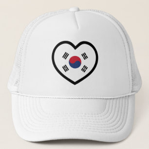 Zuid-Korea Vlag Hart Trucker Pet