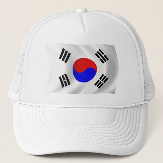 Zuid-Korea Vlag Hoed Trucker Pet (Voorkant)