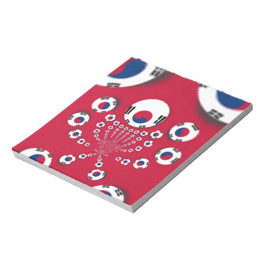 Zuid-Korea Vlag Kaleidoscoop Art Print Notitieblok (Gedraaid)
