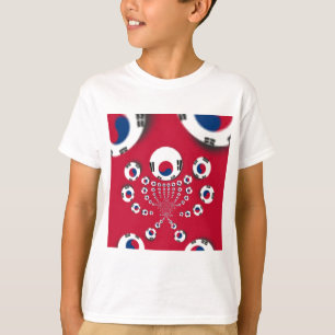 Zuid-Korea Vlag Kaleidoscoop Art Print T-shirt