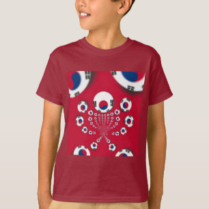 Zuid-Korea Vlag Kaleidoscoop Art Print T-shirt