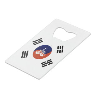 Zuid-Korea Vlag Kerstmis: Vrolijke Kerstwensen Kredietkaart Flessenopener