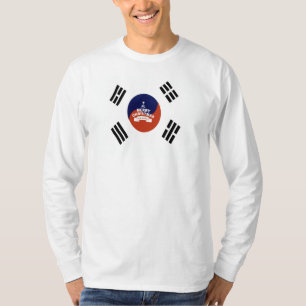 Zuid-Korea Vlag Kerstmis: Vrolijke Kerstwensen T-shirt