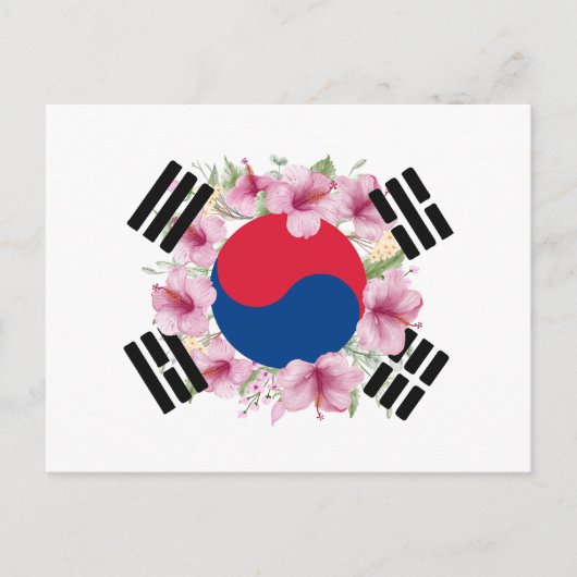 Zuid-Korea vlag Mugunghwa Briefkaart (Voorkant)