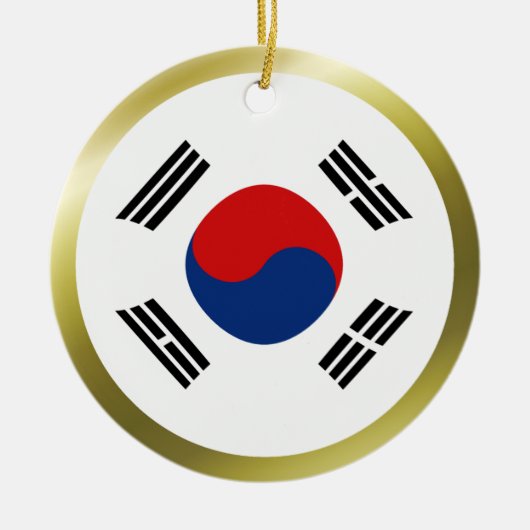 Zuid-Korea Vlag Ornament (Voorkant)