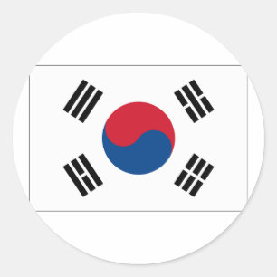 Zuid-Korea Vlag Producten Ronde Sticker