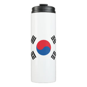 Zuid-Korea vlag roestvrij Thermosbeker