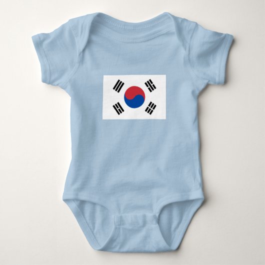 Zuid-Korea Vlag Romper (Voorkant)