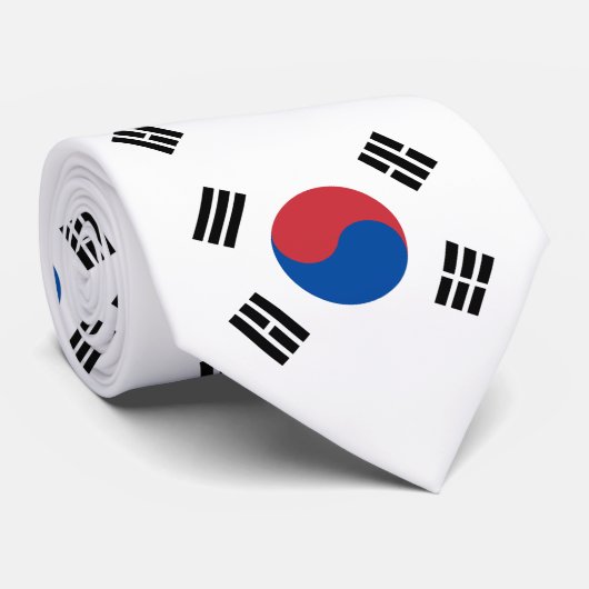 Zuid-Korea Vlag Stropdas (Opgerold)