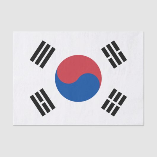 Zuid-Korea Vlag Tissuepapier (Voorkant)