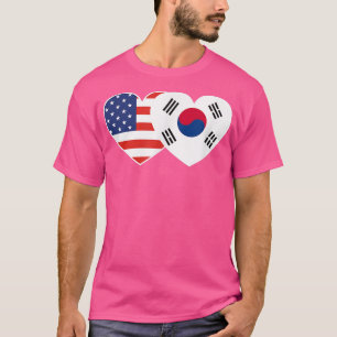 Zuid-Korea Vlag tweekleurig T-Shirt voor Koreaans