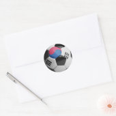 Zuid-Korea vlag Voetbal Ronde Sticker (Envelop)