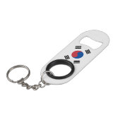 Zuid-Korea Vlag Witte Rode Blauwe Patriottisch  Mini Flessenopener (Voorkant Gekanteld)