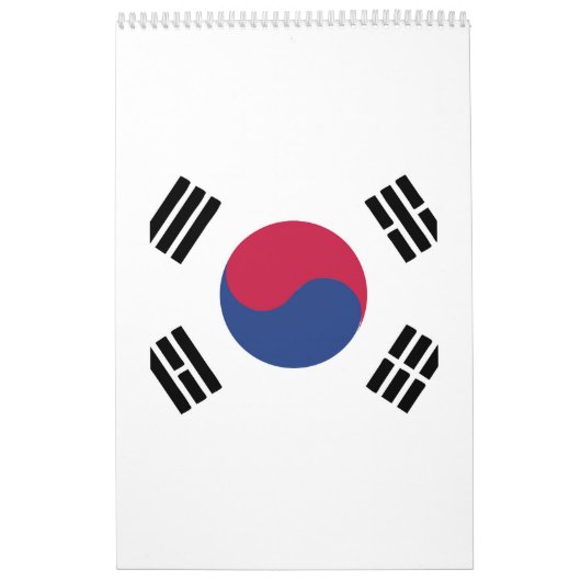 Zuid-Korea-vlaggenembleem Kalender (Hoes)