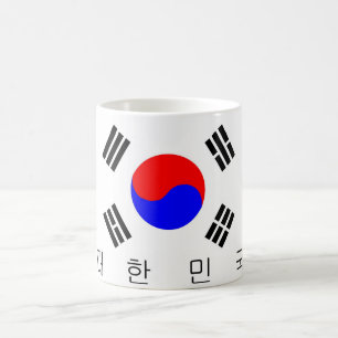 zuid - korea - vlaggenland koreaanse tekstnaam koffiemok