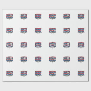 Zuid-Korea Voetbal 2026 Voetbal Vet Land Typogr Cadeaupapier