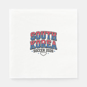 Zuid-Korea Voetbal 2026 Voetbal Vet Land Typogr Servet