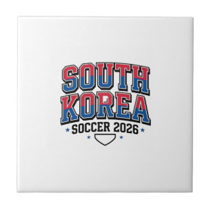 Zuid-Korea Voetbal 2026 Voetbal Vet Land Typogr Tegeltje