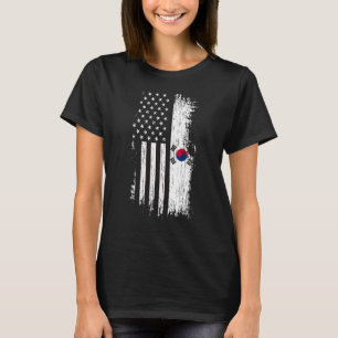 Zuid-Koreaans-Amerikaanse vlag T-Shirt - Korea USA