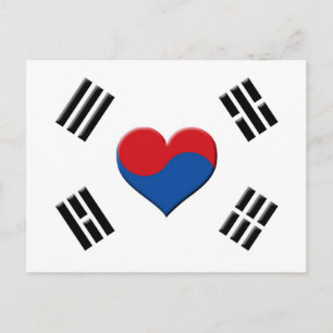Zuid-Koreaans hart Briefkaart