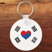 Zuid-Koreaans hart Sleutelhanger (Voorkant)