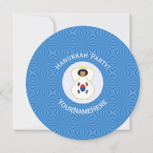 Zuid-Koreaanse engel Hanukkah-vlag Persoonlijk  Kaart