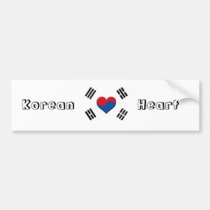 Zuid-Koreaanse Hart Bumpersticker
