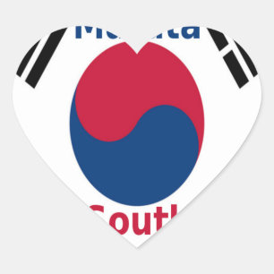 Zuid-Koreaanse nationale vlag: Koreaanse Taegeukgi Hart Sticker