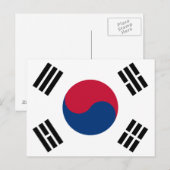 Zuid-Koreaanse vlag Briefkaart (Voorkant / Achterkant)