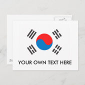 Zuid-Koreaanse vlag Briefkaart (Voorkant / Achterkant)