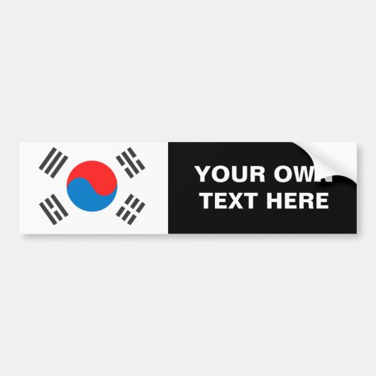 Zuid-Koreaanse vlag Bumpersticker (Voorkant)