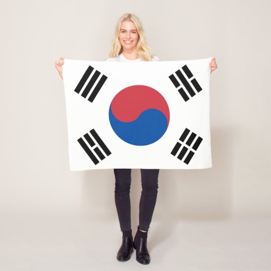 Zuid-Koreaanse vlag Fleece Deken (In situ)