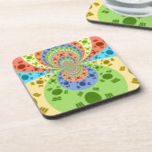 Zuid-Koreaanse vlag geïnspireerde Abstracte kunstp Bier Onderzetter (Linkerzijde)