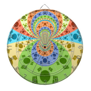 Zuid-Koreaanse vlag geïnspireerde Abstracte kunstp Dartbord