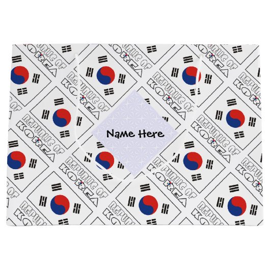 Zuid-Koreaanse vlag Groot Cadeauzakje (Voorkant)