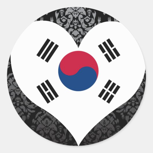 Zuid-Koreaanse vlag kopen Ronde Sticker (Voorkant)