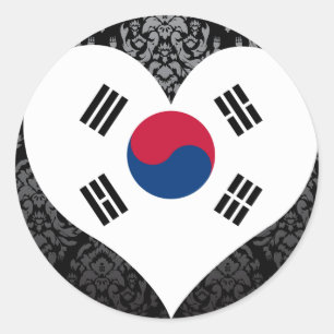 Zuid-Koreaanse vlag kopen Ronde Sticker