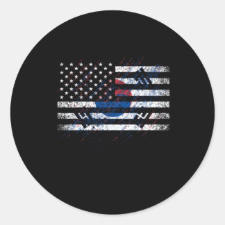 Zuid-Koreaanse vlag Koreaanse Amerikaanse vlag Ronde Sticker