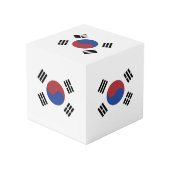 Zuid-Koreaanse vlag Kubus (Achter hoekig)