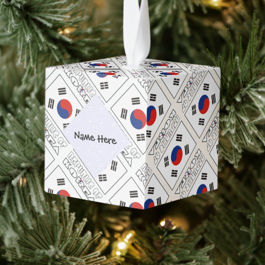 Zuid-Koreaanse vlag Kubus Ornament (Boom)